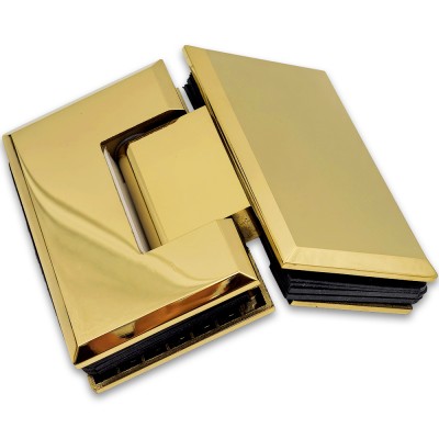 Петля Бета FDP-24 стекло-стекло 135°, нержавейка/золото