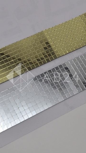 AV405: Зеркальная мозаика, лента самоклеющаяся, длина 1 м, золото