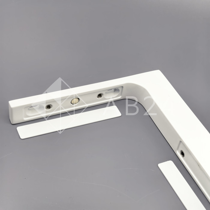 Угловой стабилизатор Диор FDK-5R стена-стекло 90˚ правый, нержавейка/белый