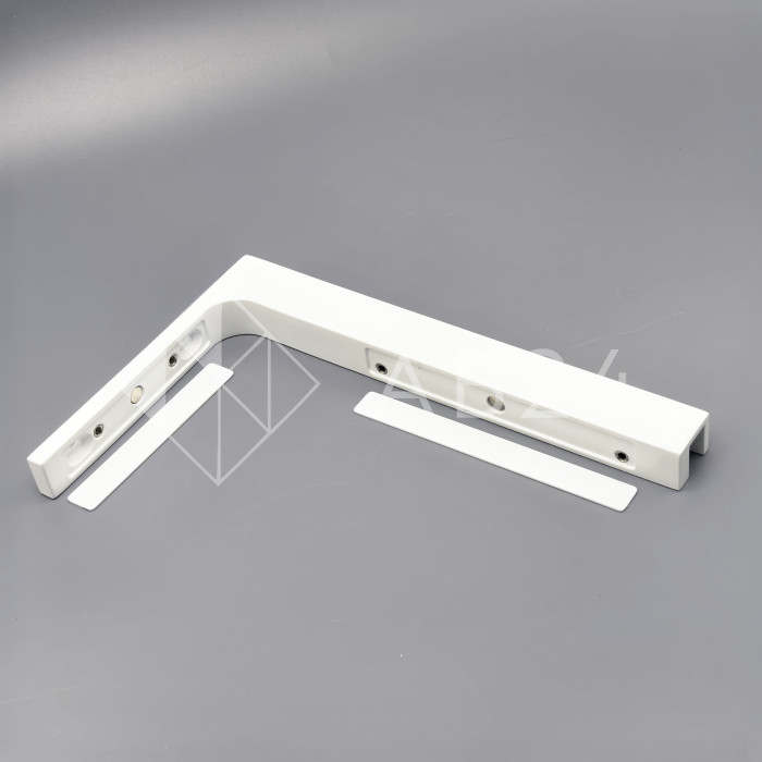 Угловой стабилизатор Диор FDK-5R стена-стекло 90˚ правый, нержавейка/белый