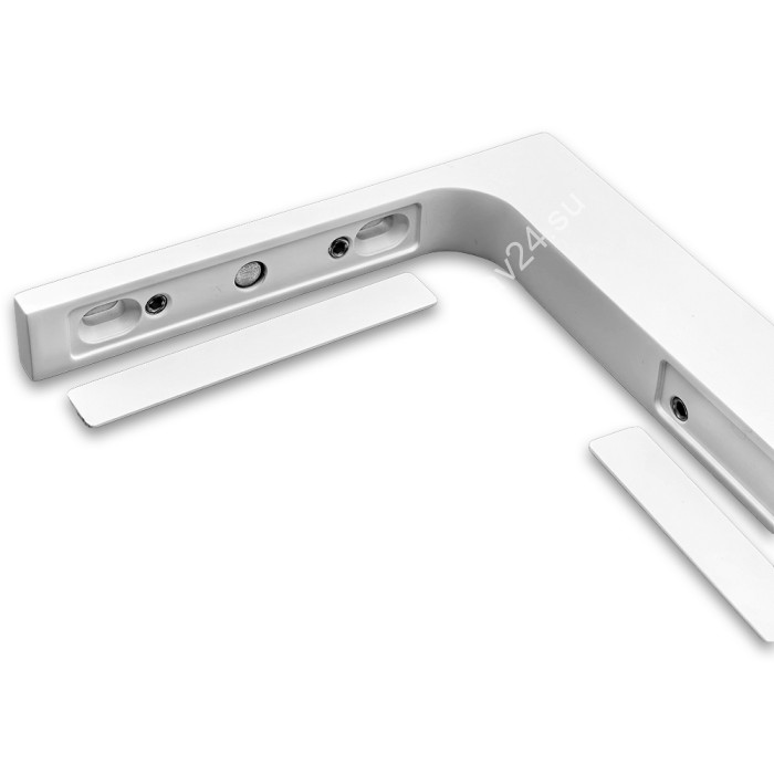 Угловой стабилизатор Диор FDK-5R стена-стекло 90˚ правый, нержавейка/белый