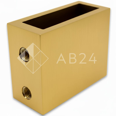 Крепление FDC-30 трубы 30х10 к стене, нержавейка/брашированное золото (светлее)