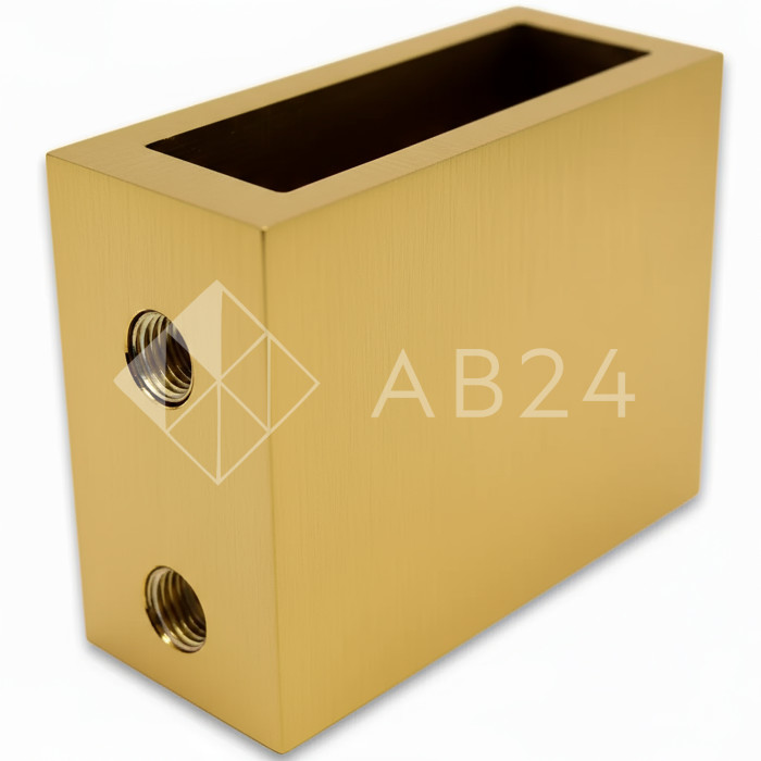 Крепление FDC-30 трубы 30х10 к стене, нержавейка/брашированное золото (светлее)