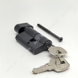 Личинка FMZA-36 для замка стеклянной двери FMZ-36, ключ/вертушка, латунь/черный