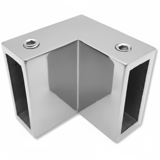 Соединитель FDC-32 трубы 30х10 угловой 90° вертикальный, нержавейка/полированный