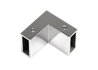 Соединитель FDC-32 трубы 30х10 угловой 90° вертикальный, нержавейка/полированный