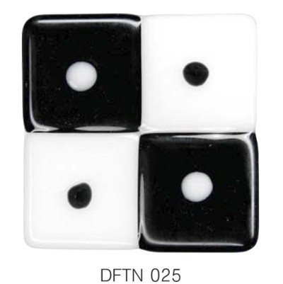 Фьюзинг квадрат DFTN 025 черно-белого цвета, 6 см