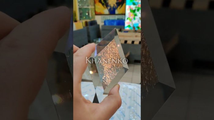 Бевелс AV19 дихроичный квадрат 76 х 76 мм, красный мороз