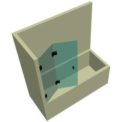 Стеклянная шторка для ванной гармошка DK-704