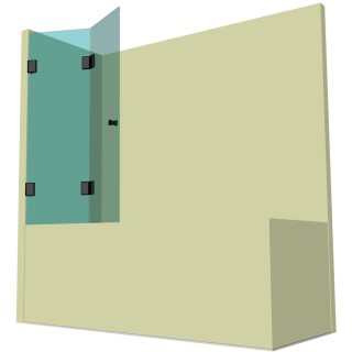 Стеклянная шторка для ванной гармошка DK-704