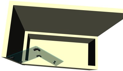 Стеклянная шторка для ванной гармошка DK-704