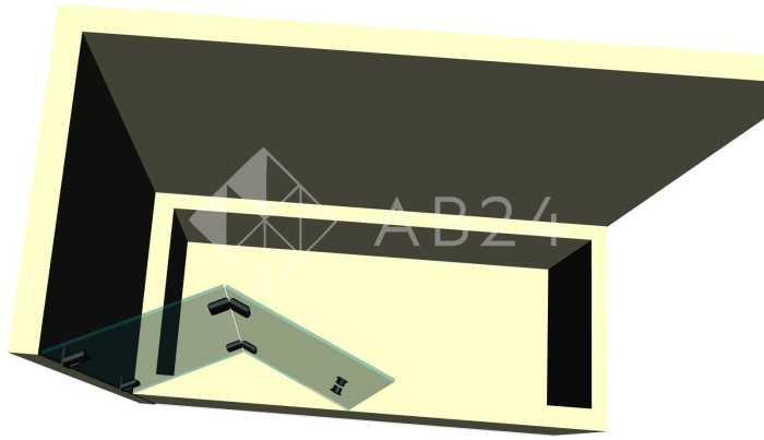 Стеклянная шторка для ванной гармошка DK-704