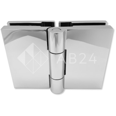 Петля Майя FDP-171 стекло-стекло 180°, латунь/хром