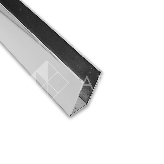 Профиль для стекла FDPA-53.3, 20х10,5х1, длина 3 м, нержавейка/полированный