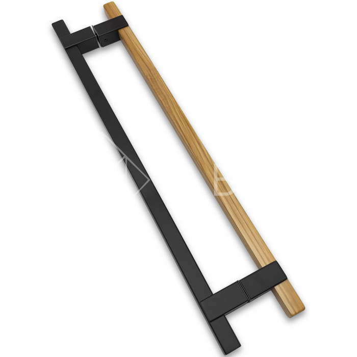 Ручка для сауны FDR-172, 20х450х550 мм, нержавейка/дерево/черный