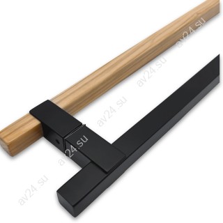 Ручка для сауны FDR-172, 20х450х550 мм, нержавейка/дерево/черный