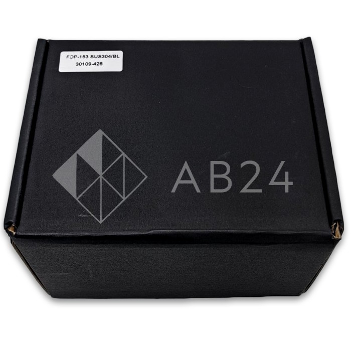 Петля Альфа α FDP-153 Премиум стекло-стекло 90°, нержавейка/черный