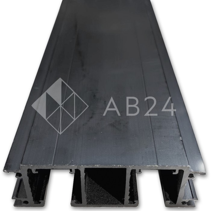 Трек FDS-182.2 для раздвижной системы FDS-18 для двух дверей длина 2 м, алюминий/черный