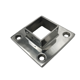 Фланец FOP-206 настенный 40х40 мм, нержавейка/полированный