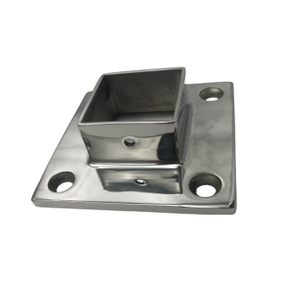 Фланец FOP-206 настенный 40х40 мм, нержавейка/полированный