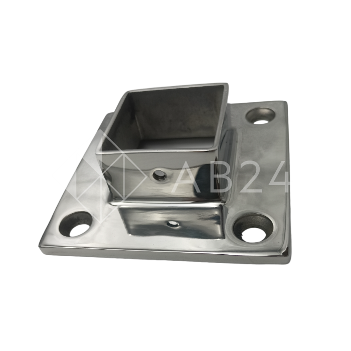 Фланец FOP-206 настенный 40х40 мм, нержавейка/полированный