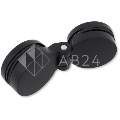 Петля FDP-141-DEF с дефектом Гея стекло-стекло 180° Черная, латунь/черный