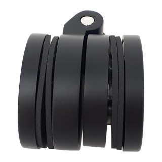 Петля FDP-141-DEF с дефектом Гея стекло-стекло 180° Черная, латунь/черный