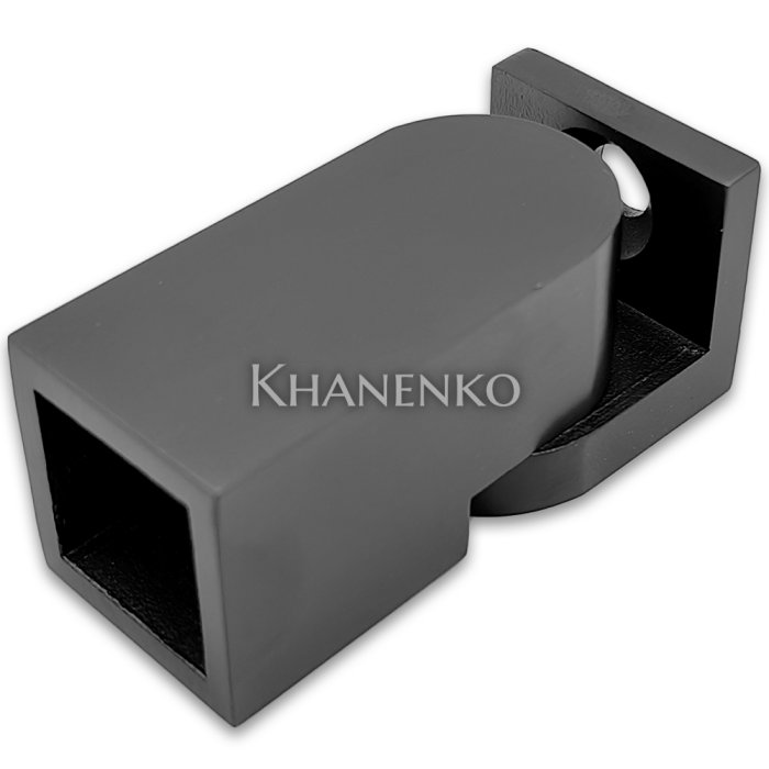 Крепление FDC-51E трубы 15х15 к стене 0°-180° ЭКОНОМ, нержавейка/оружейная сталь