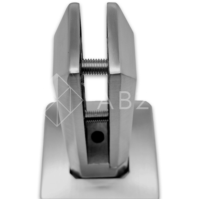 Стойка FOS-05 для стекла напольная 90х190 мм со сверлением и регулировкой, дюплекс/матовый