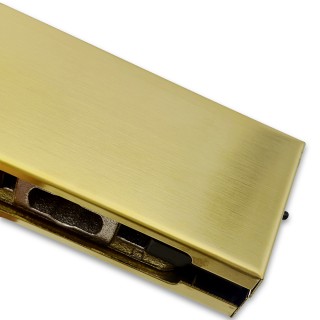 Фитинг нижний, FKF-20 нержавейка/брашированное золото