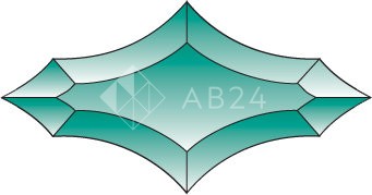 Бевелс AV206 дизайнерский зеленый 145 х 75 мм