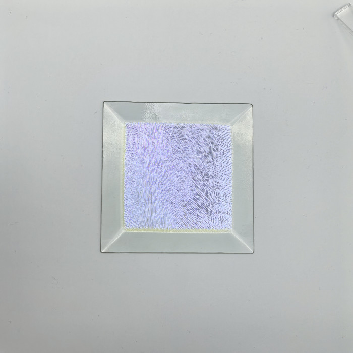 Бевелс AV19 дихроичный квадрат 76 х 76 мм желтая шиншилла