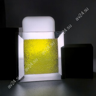 Бевелс AV19 дихроичный квадрат 76 х 76 мм желтая шиншилла