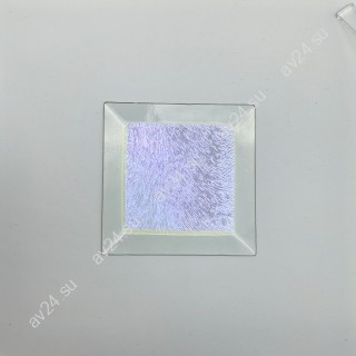 Бевелс AV19 дихроичный квадрат 76 х 76 мм желтая шиншилла