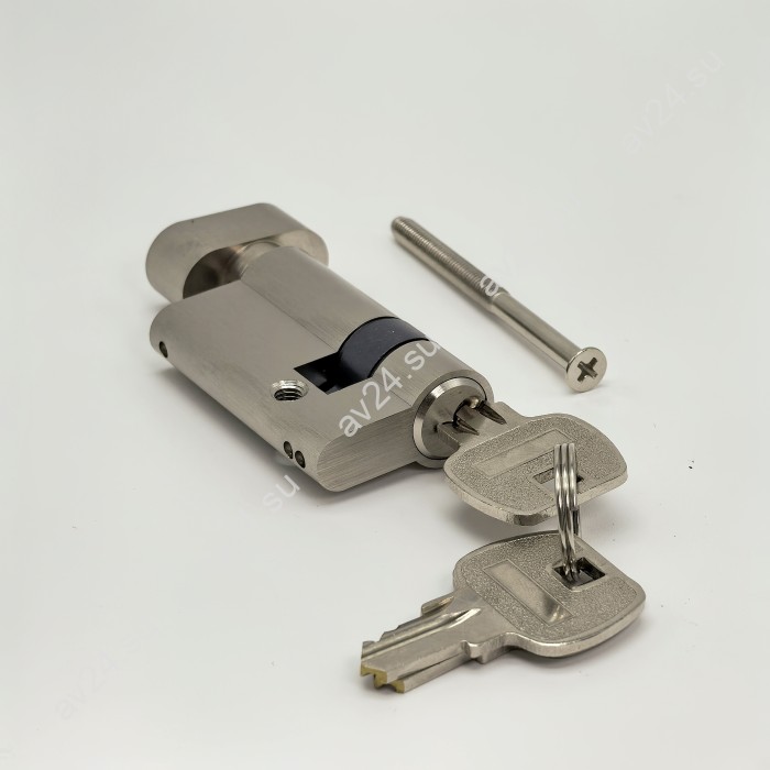 Личинка FKZA-35 для замка стеклянной двери FKZ-35, ключ/вертушка, латунь/матовый