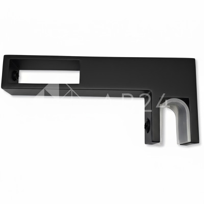 Держатель стекла FDC-35, сквозной 30х10 горизонтальный, нержавейка/черный