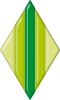 Фьюзинг ромб DFTO 002 зеленого цвета, 7,6 см х 12,7 см