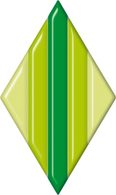 Фьюзинг ромб DFTO 002 зеленого цвета, 7,6 см х 12,7 см