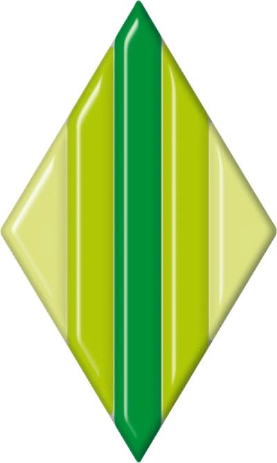 Фьюзинг ромб DFTO 002 зеленого цвета, 7,6 см х 12,7 см