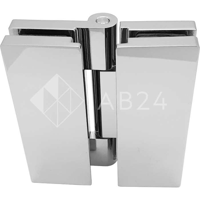 Петля Гера FDP-121 стекло-стекло 180°, латунь/хром