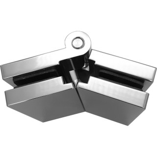 Петля Гера FDP-121 стекло-стекло 180°, латунь/хром