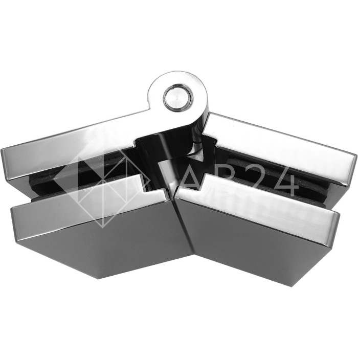 Петля Гера FDP-121 стекло-стекло 180°, латунь/хром