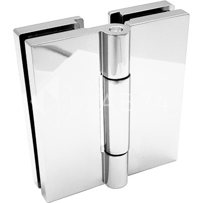 Петля Гера FDP-121 стекло-стекло 180°, латунь/хром