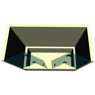 Стеклянная шторка для ванной гармошка DK-705