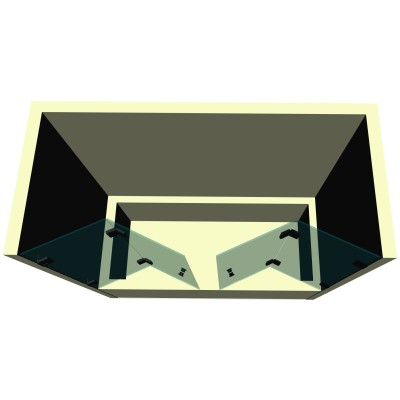 Стеклянная шторка для ванной гармошка DK-705