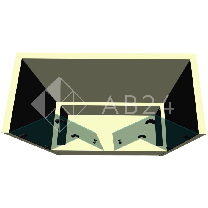 Стеклянная шторка для ванной гармошка DK-705