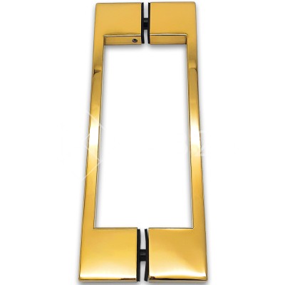 Ручка скоба FDR-90, 10х15х220х1.0 мм, нержавейка/золото