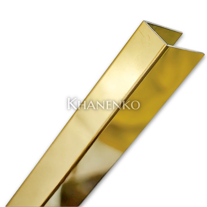 Профиль для стекла 20х10,5x1 цвет золотой 3 м FDPA-53.3 SUS304/TP