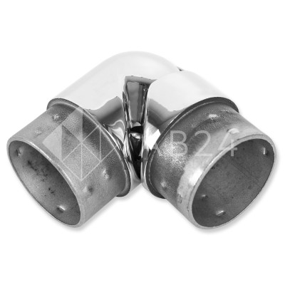 Поворот шарнирный FOP-265 со вставками для трубы круглой Ø50.8, нержавейка/полированный