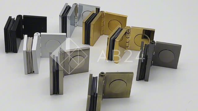 Коннектор для стекла Пегас FDK-100, 45х45 мм стена-стекло 0°-180°, латунь/бронза